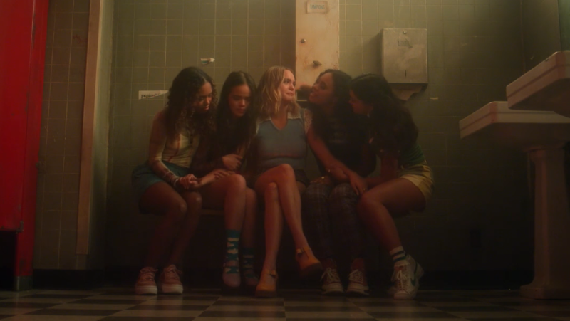 Pretty Little Liars: Summer School, all five of the main Liars hugging each other 