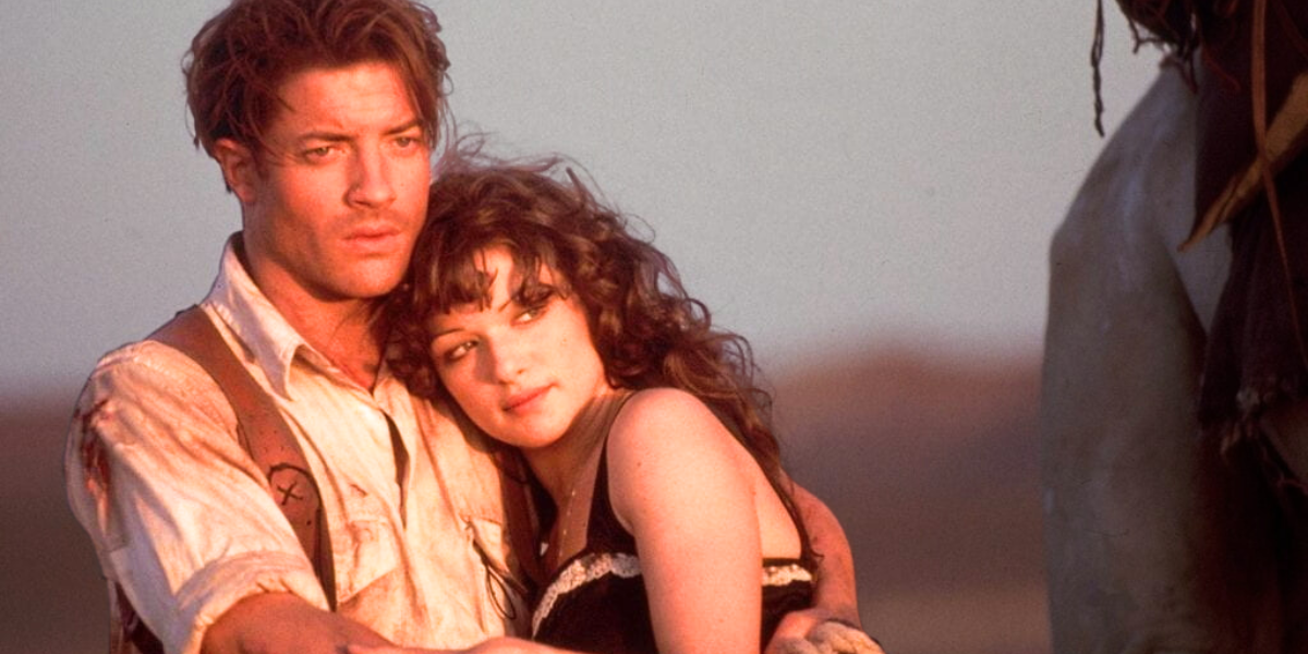 Brendan Fraser and Rachel Weisz in The Mummy