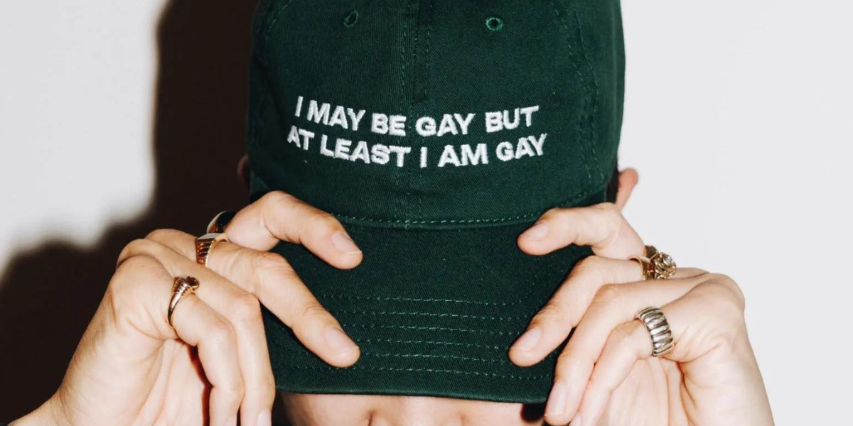 I MAY BE GAY BUT AT LEAST I'M GAY hat