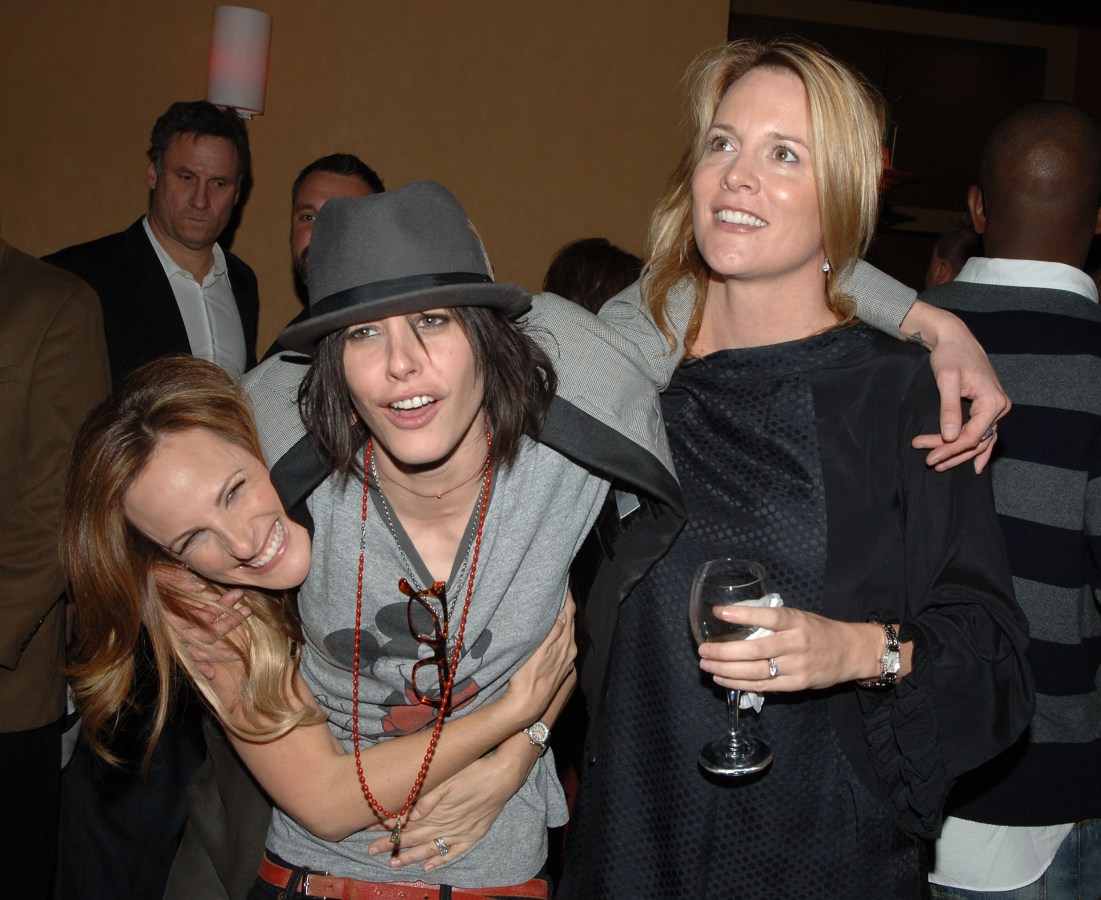 WEST HOLLYWOOD, CA - JANUARY 6: (L-R) Actors Marlee Matlin, Katherine Moenning and Laurel Holloman attend the season 5 premiere party for "The L Word" at The Factory on January 6, 2008 in West Hollywood, California. (Photo by Stephen Shugerman/Getty Images)