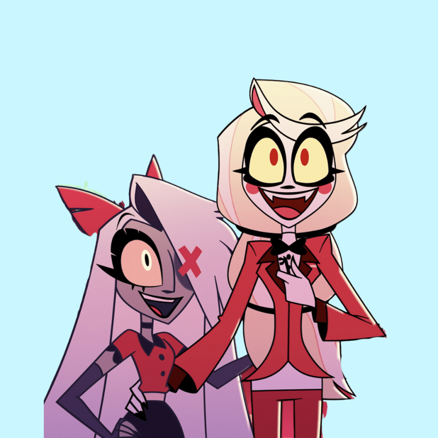 charlie + vaggie in hazbin hotel