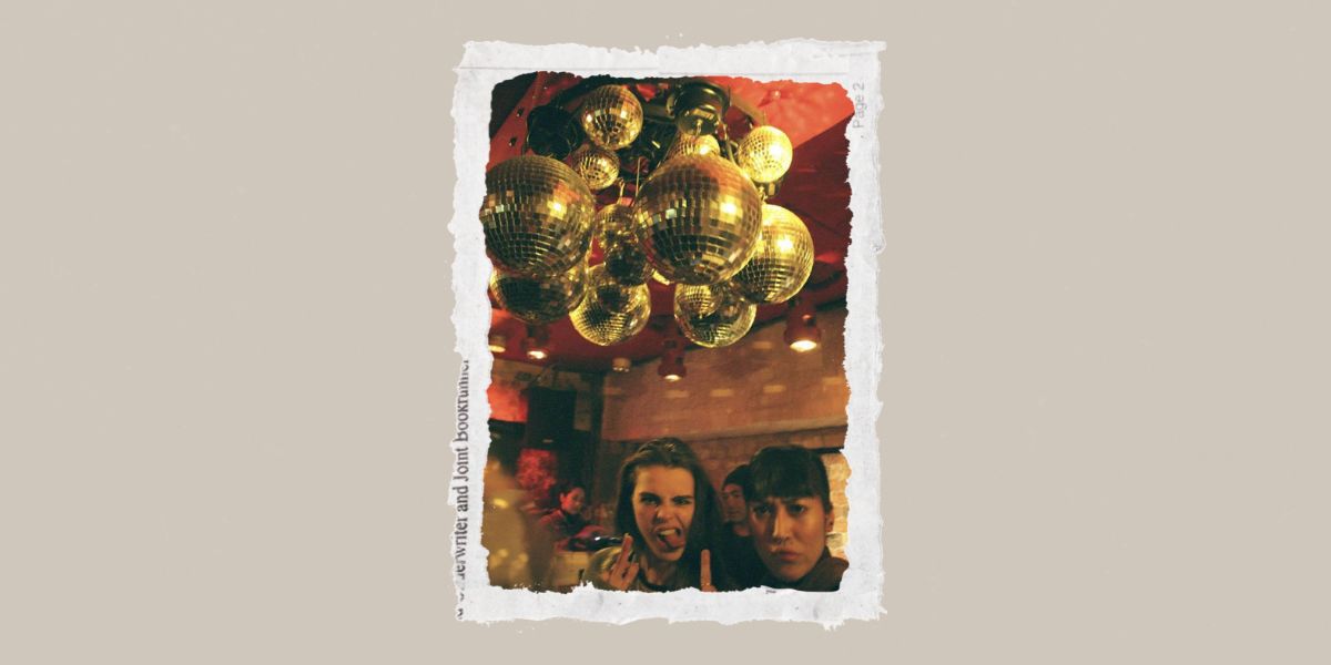 bee and friend under the disco balls
