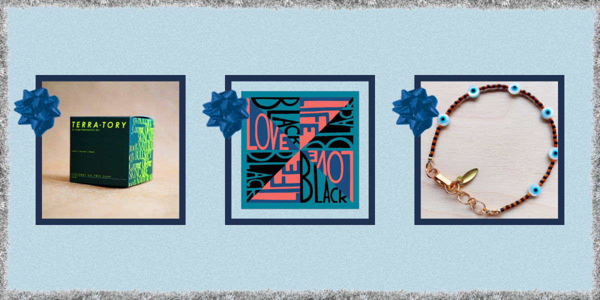 candle, black love sticker, bracelet