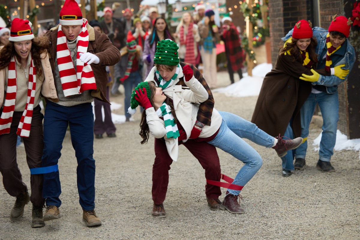 A group of happy christmas people