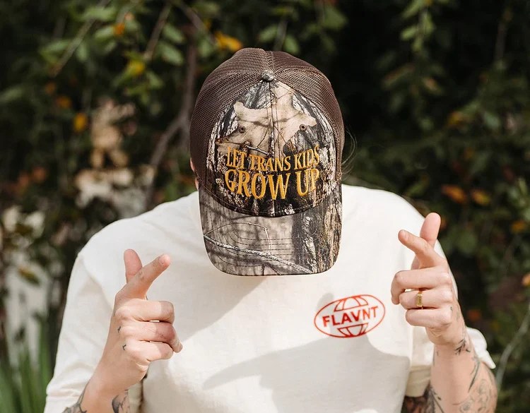 let trans kids grow up camo hat