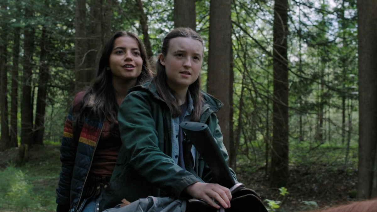 The Last of Us 203-9 ellie and dina on horseback at the start