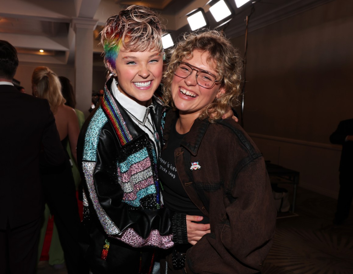 Jojo Siwa, Kath Ebbs at the 36th Annual GLAAD Media Awards held at The Beverly Hilton on March 27, 2025 in Los Angeles, California. (Photo by Christopher Polk/Variety via Getty Images)