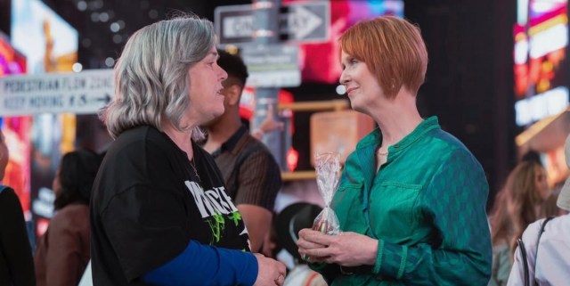 miranda and mary in times square