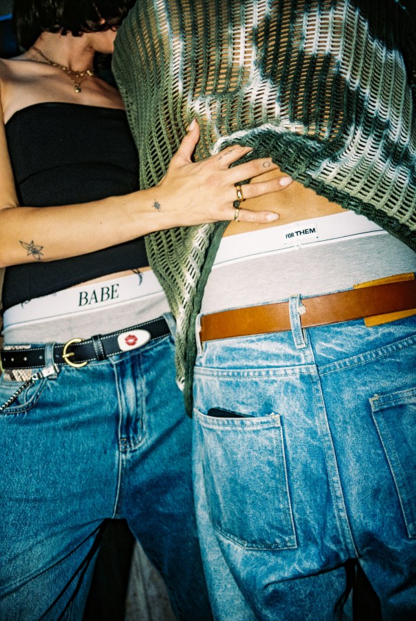 BABE x For Them underwear bands over jeans