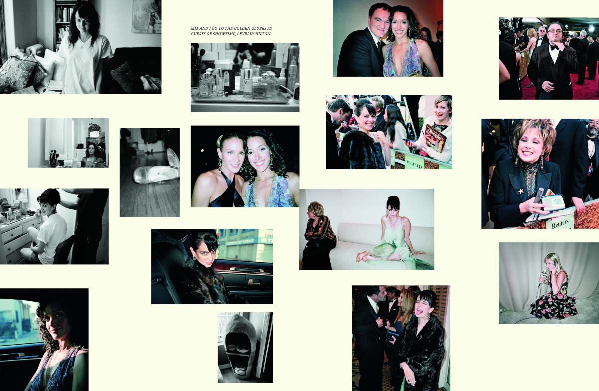 various photos from behind the scenes of The L Word