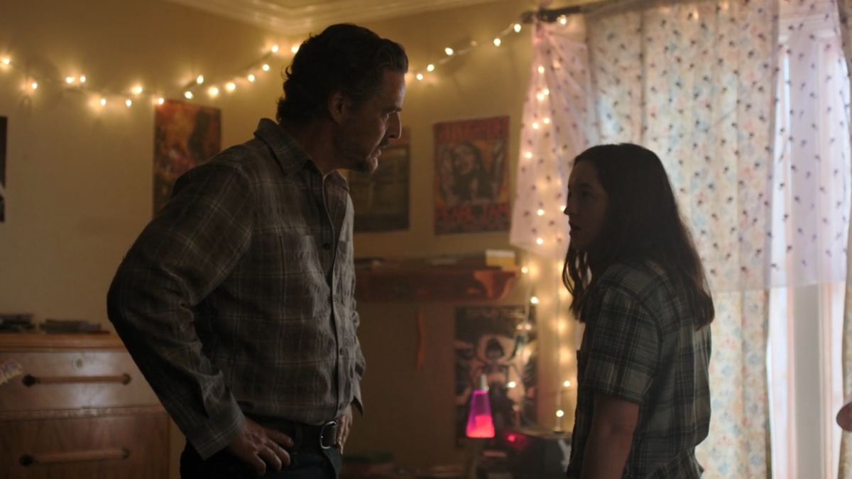 The Last of Us 206 Joel has his hands on his hips as he scolds Ellie