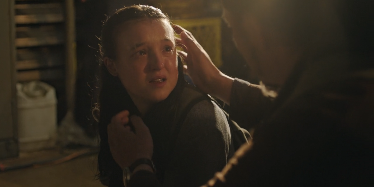 The Last of Us 207 ellie cries as tommy comforts her