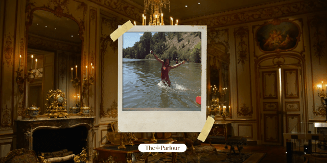 THE PARLOUR: Em Win as a teen in a lake