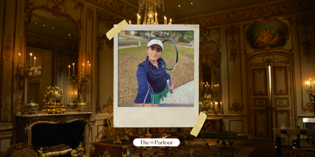 Kayla Kumari Upadhyaya dressed for tennis