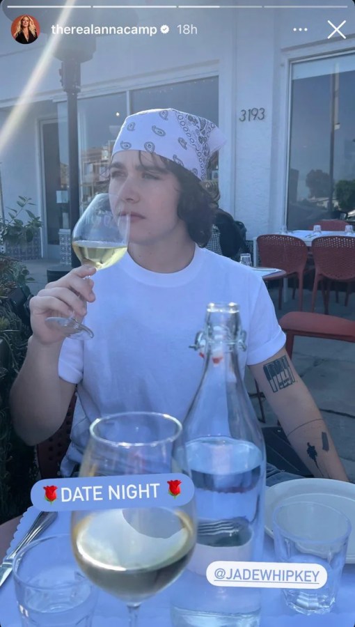 picture of jade drinking wine with "date night" written on it