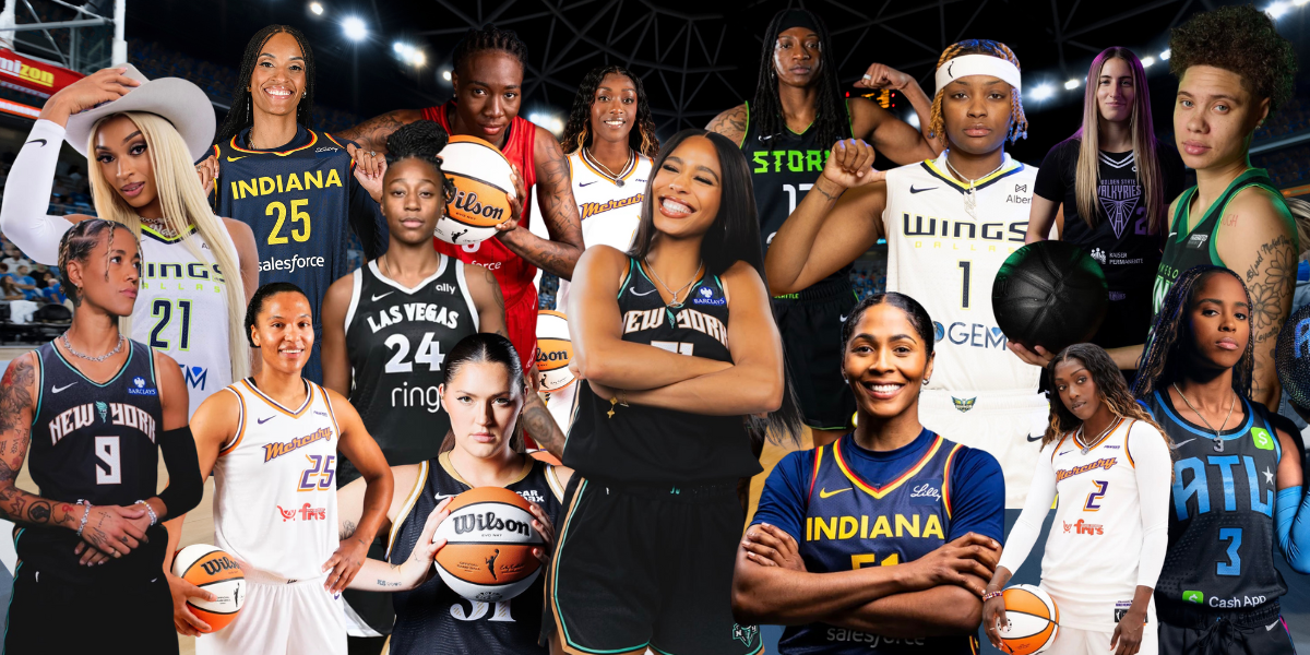 collage of gay WNBA players