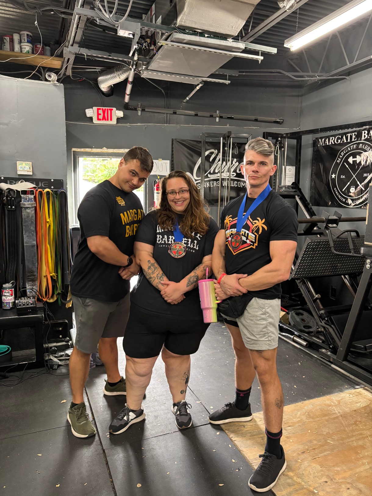 Stef and their gym family