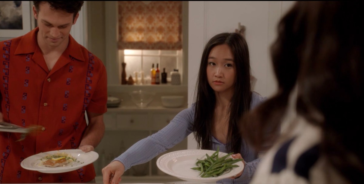 lily with her green beans