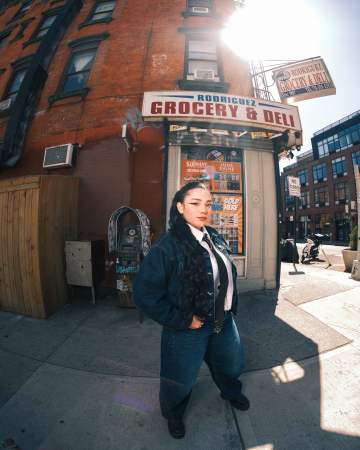 Michelleadonna outside a bodega