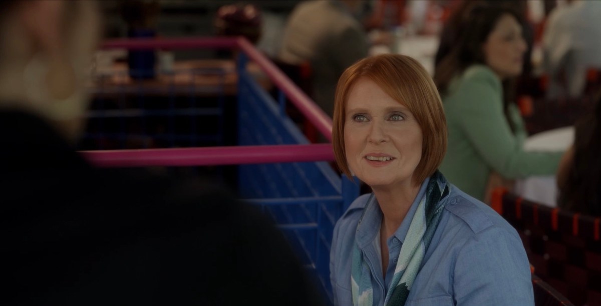 miranda looking at the waitress