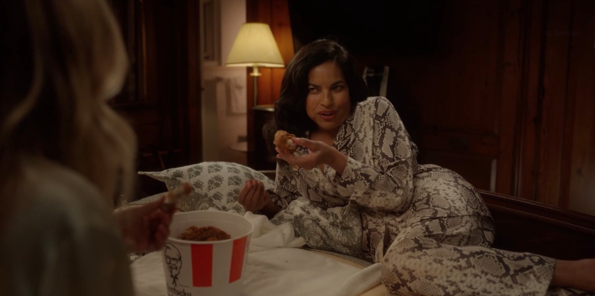 Sima holding fried chicken
