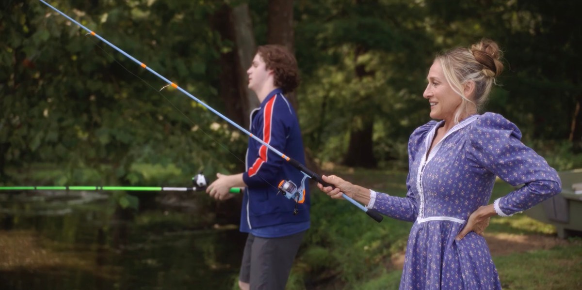 Carrie and Homer fishing