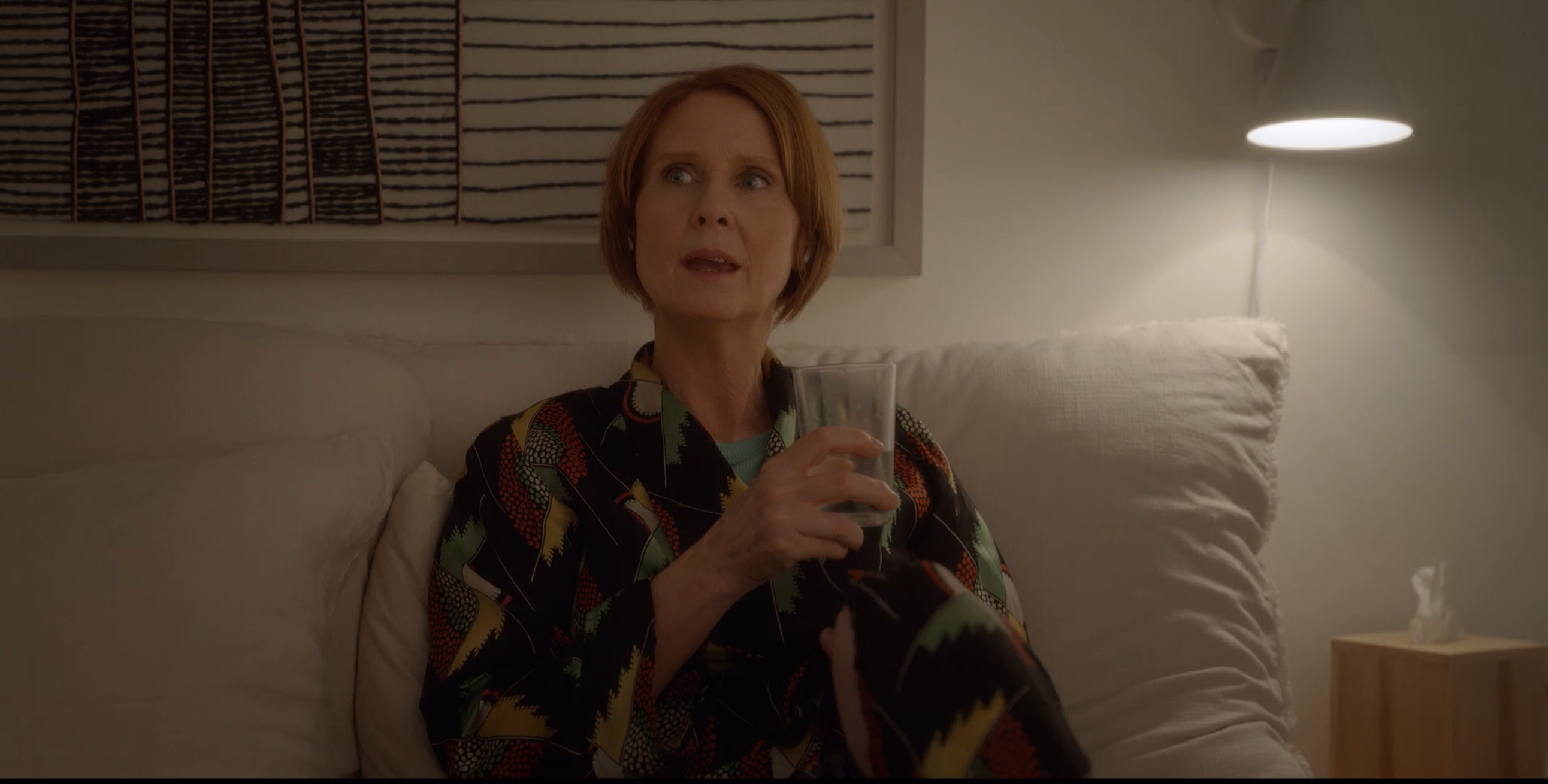 miranda with a glass of water