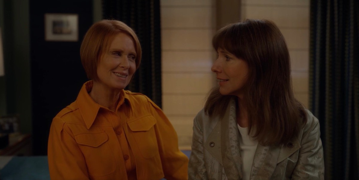 Miranda and Joy observe each other