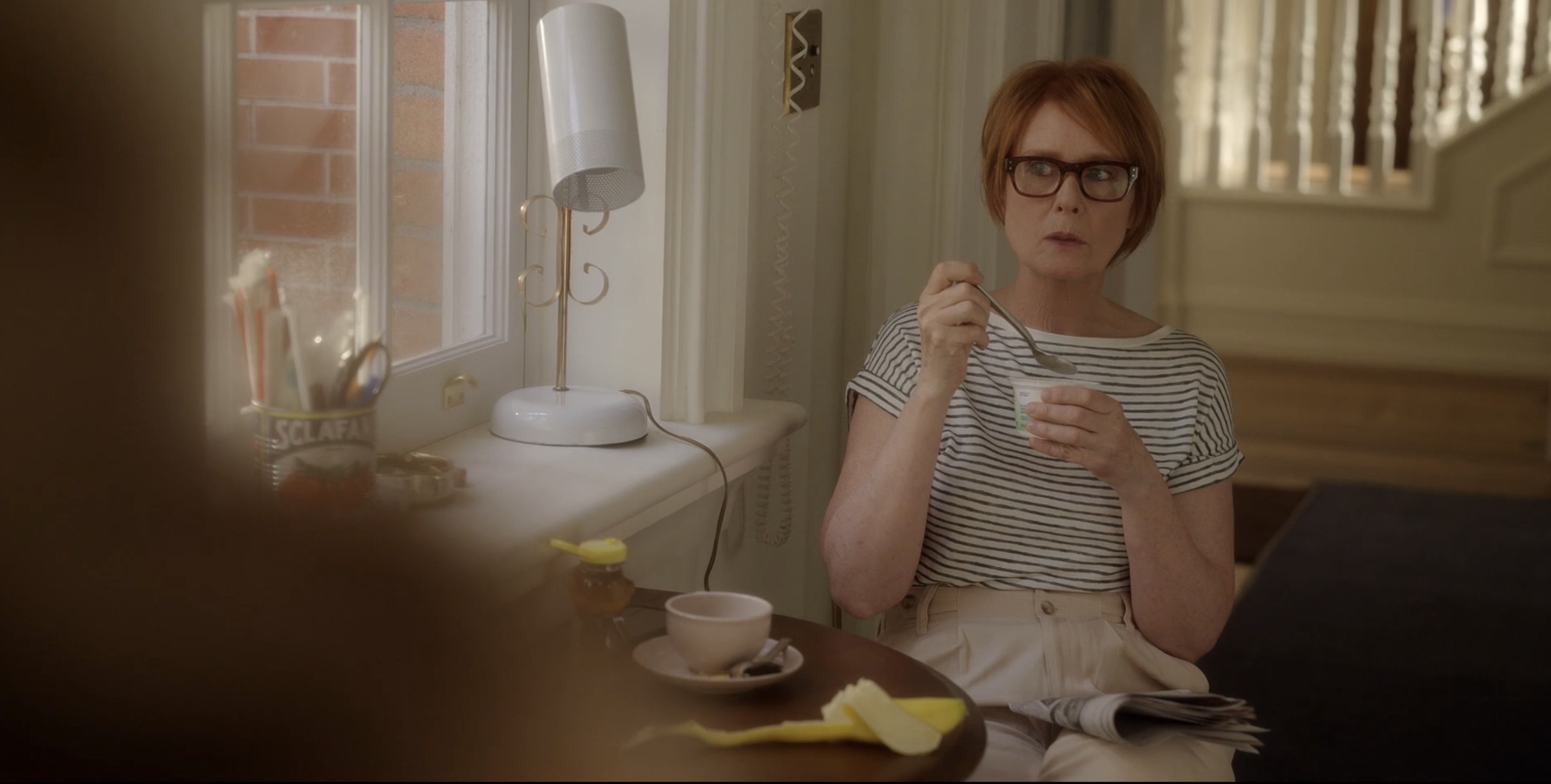 miranda eating her yogurt