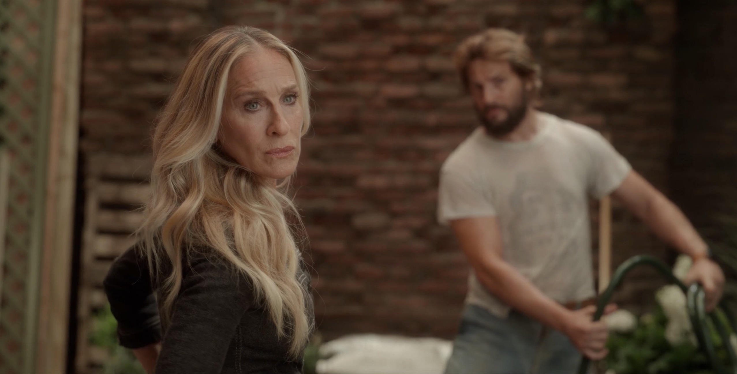 carrie looking serious