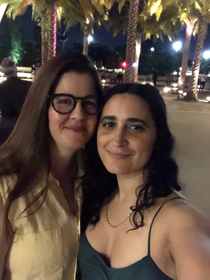 Kristen and Kayla all dressed up