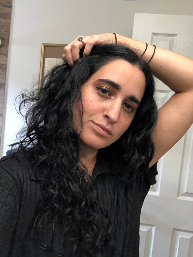 Kayla showing off hair