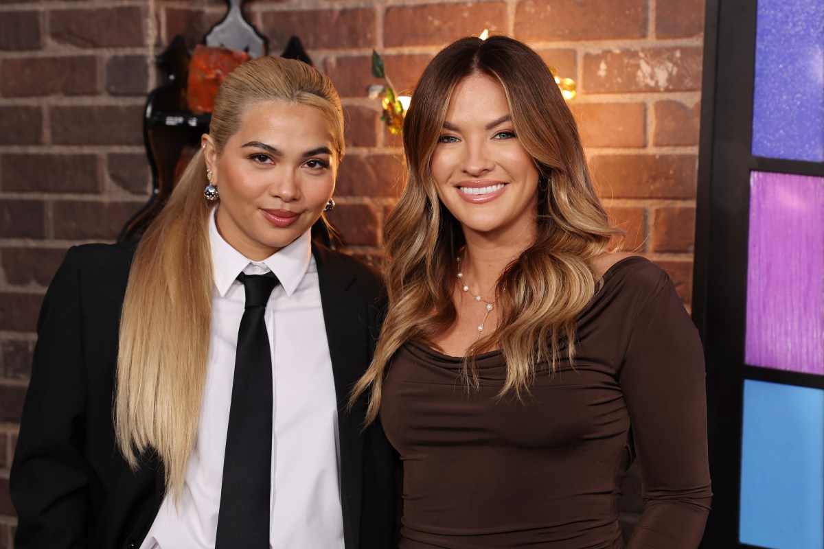LOS ANGELES, CALIFORNIA - OCTOBER 28: (L-R) Hayley Kiyoko and Becca Tilley attend the World Premiere of Disney's "Wizards Beyond Waverly Place" at El Capitan Theatre on October 28, 2024 in Los Angeles, California. (Photo by Amy Sussman/WireImage)