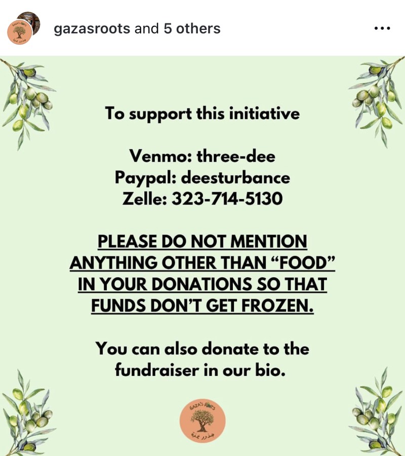 how to donate to Gaza's Roots
