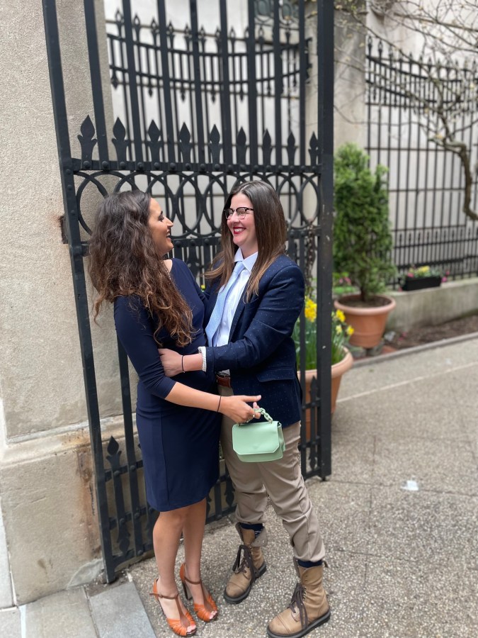 Kristen and Kayla at a formal event