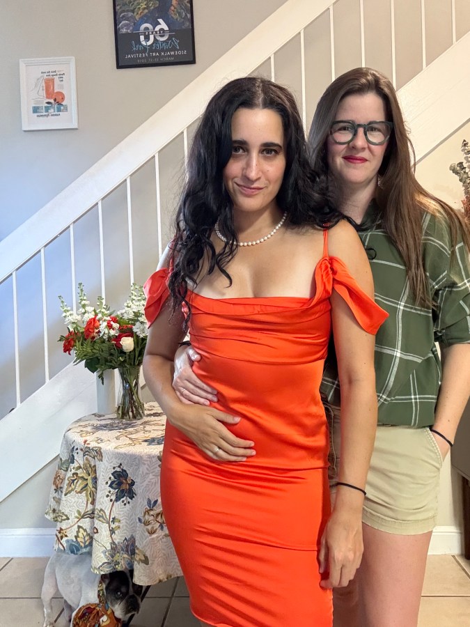 Kayla and Kristen dressed up