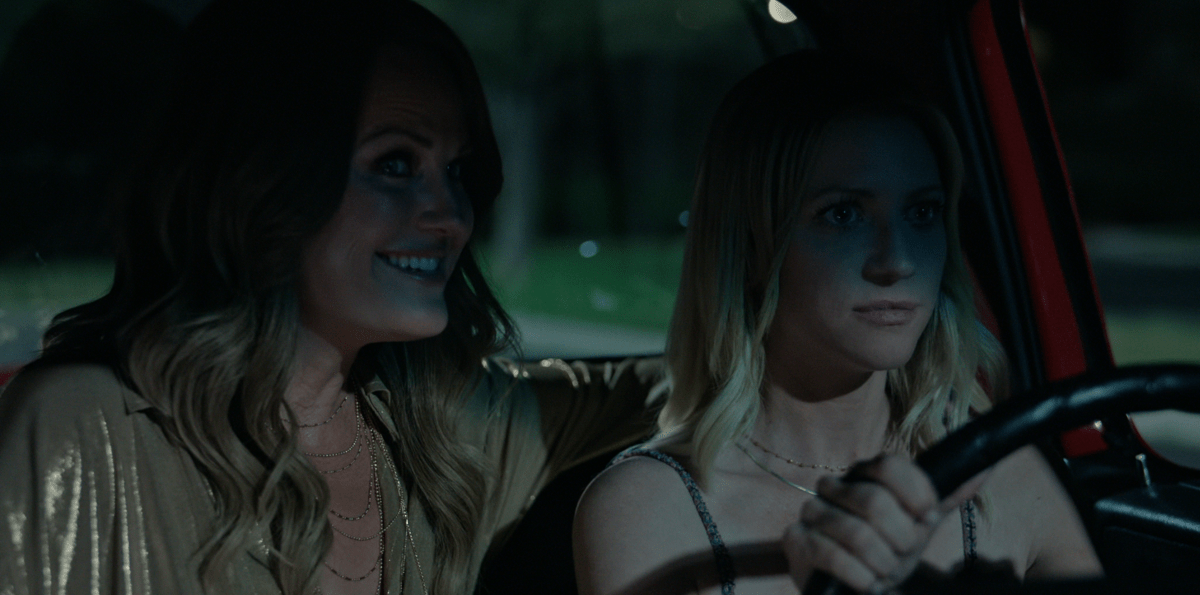 Margo and Sophie in a truck