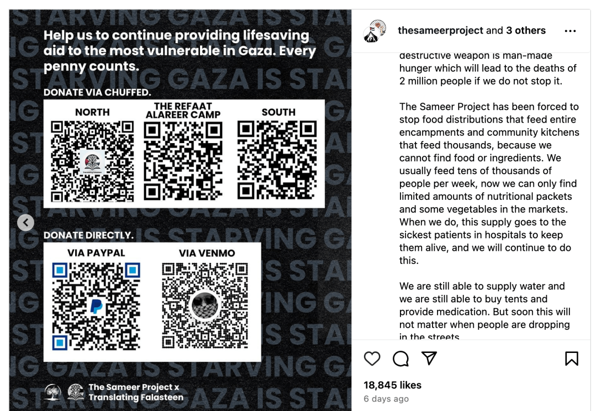 QR Codes for The Sameer Project