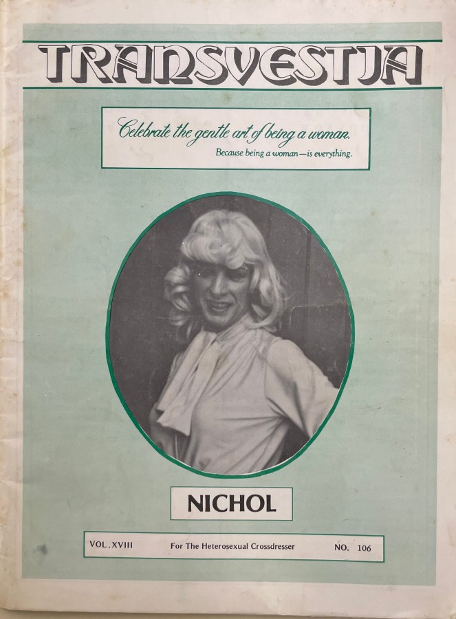 Cover of Vol. 18, No. 106 of Transvestia (1981).