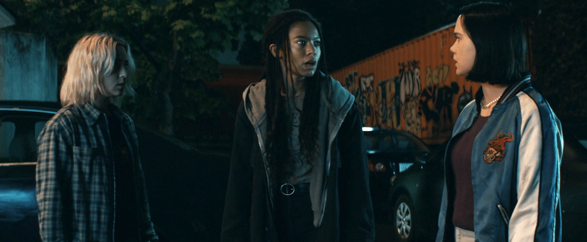 Gen V 201: Emma Marie and Jordan look at each other in disbelief at the predicament they are in