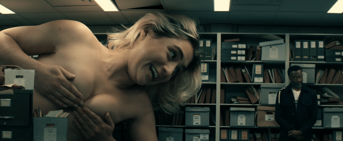 Gen V 202: Emma gets really big and naked in the archives.