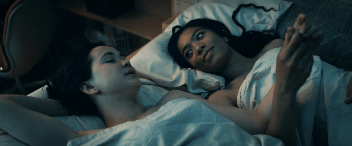 Gen V 202: Marie and Jordan snuggle in bed together