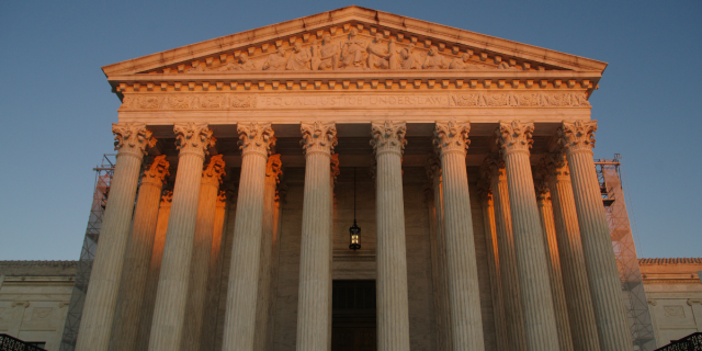 Supreme Court at sunset
