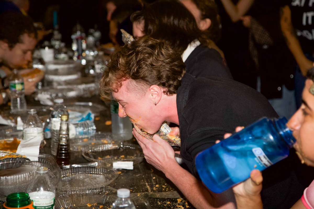 Kellan eating pie