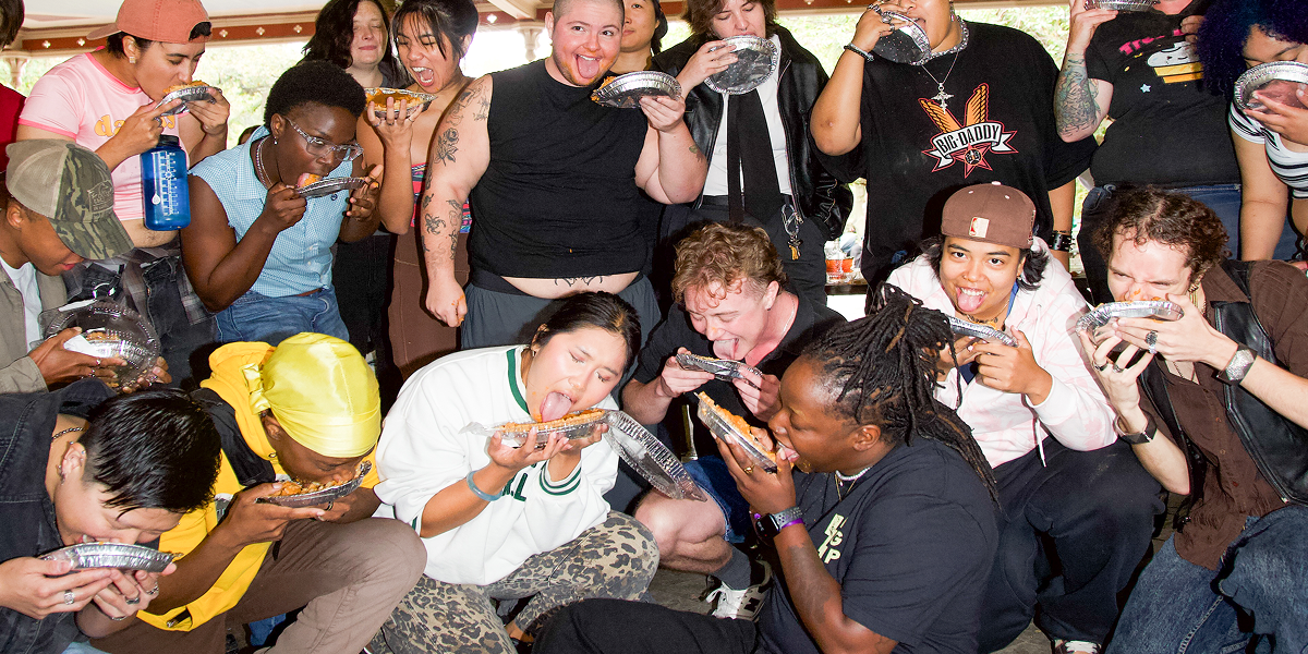 the lesbian pie eating contest in Brooklyn
