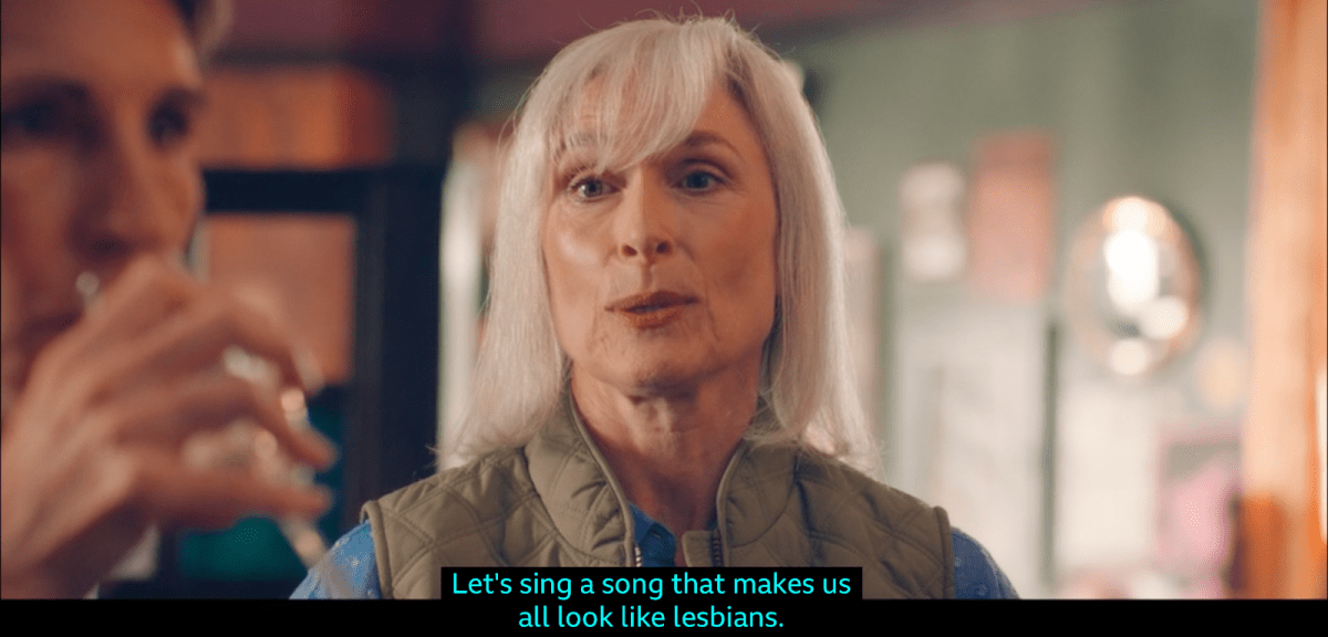 let's sing a song that makes us all look like lesbians