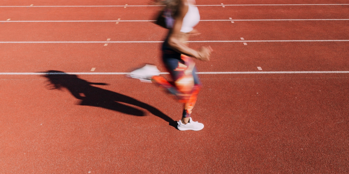 a person on a running track