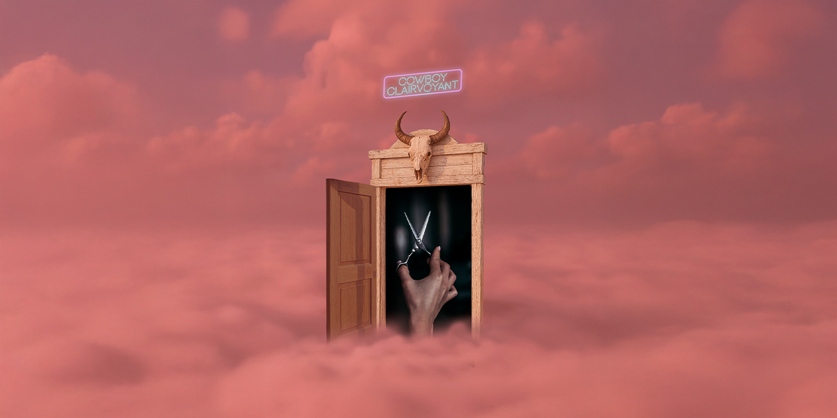 a dream door into a hand with scissors