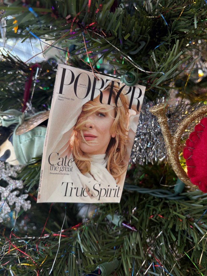 Cate Blanchett on an ornament