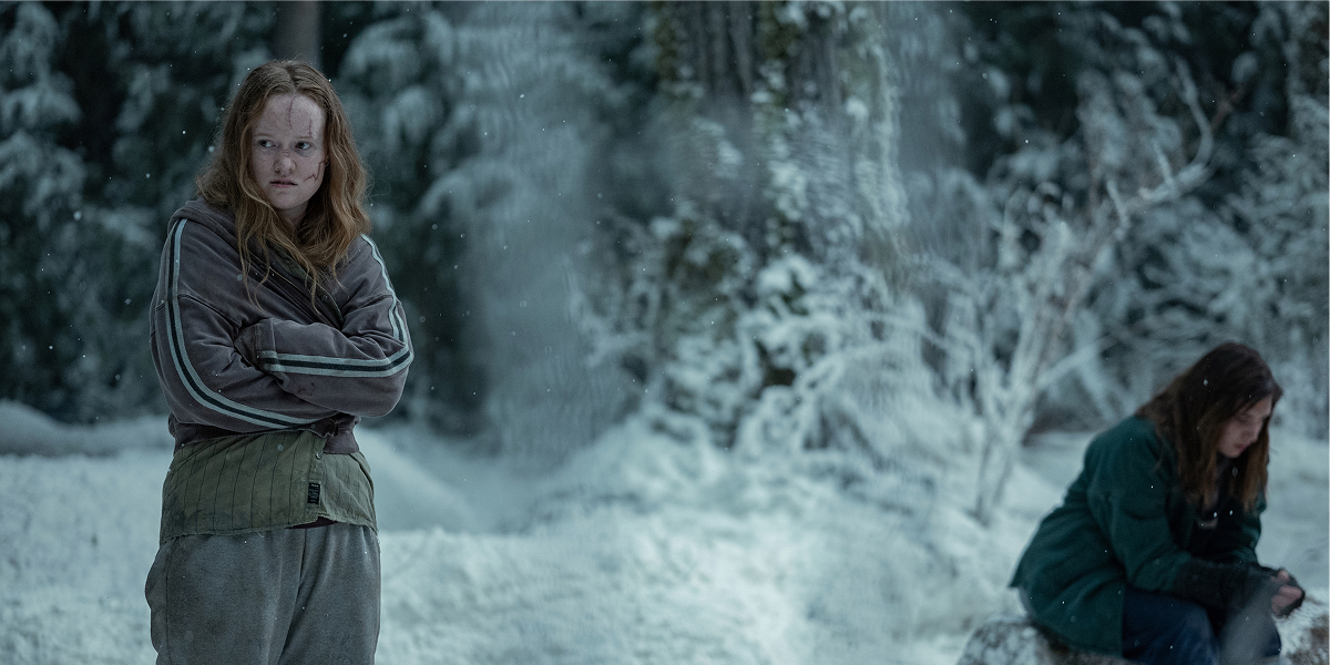 Van in a blizzard in Yellowjackets